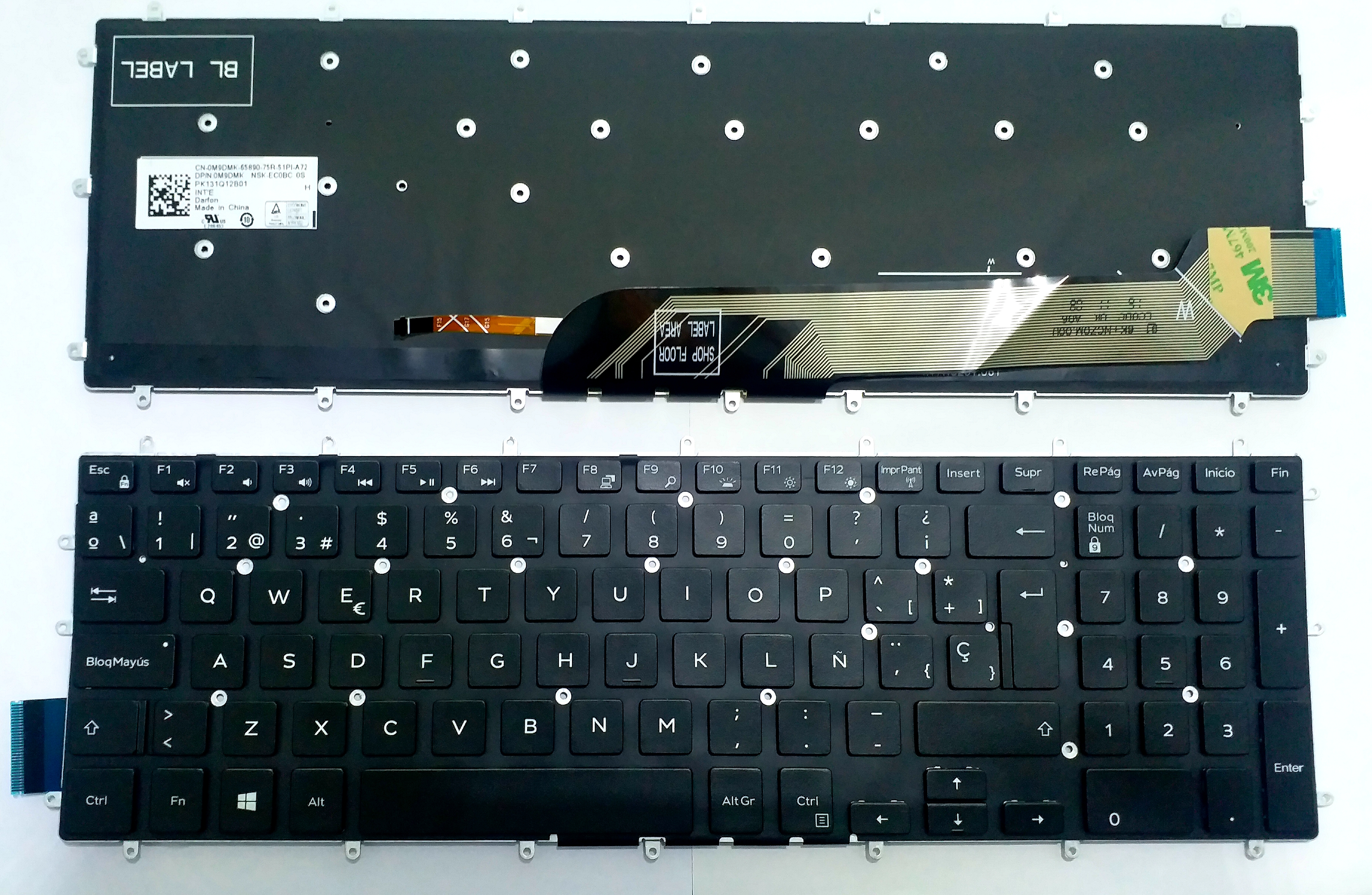 TECLADO PARA LAPTOP DELL 15-7566 5567 7567 5665 G3-3579 RETROILUMINADO - ORIGINAL